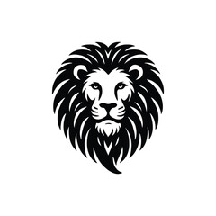 lion head silhouette vector art design
