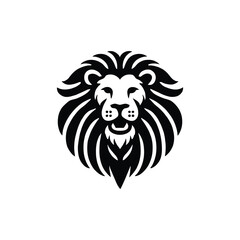 lion head silhouette vector art design
