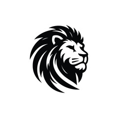 lion head silhouette vector art design
