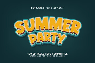 Summer Party Editable Text Effect