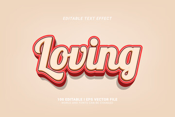 Fototapeta premium Loving Editable Text Effect design