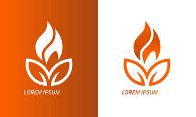 Flame Leaf Logo Design