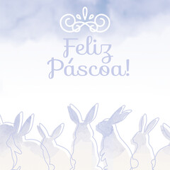 happy easter minimalist card