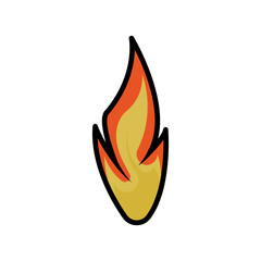 illustration of flame on white background