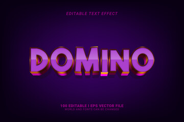 Obraz premium Domino Editable Text Effect Design