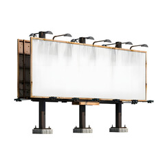 Blank Billboard isolated on transparent background