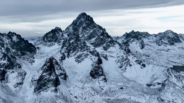 mountain landscape with snow