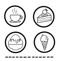 icons set, Coffee set, dessert, cafe 