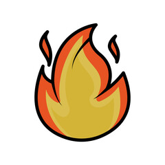 illustration of flame on white background