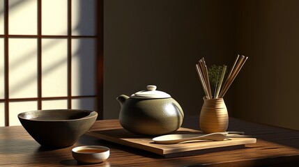 Japanese Tea Ceremony Still Life