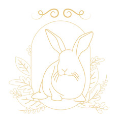 easter card with bunny