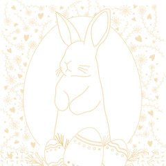 easter card with bunny