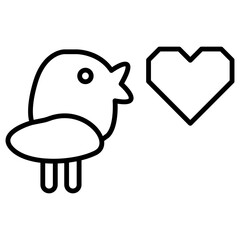 Obraz premium icon valentine line