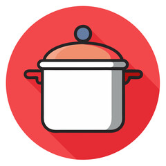 Cooking pot icon design