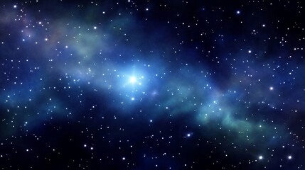 Obraz premium Vast and Mysterious Starry Sky with Colorful Nebula and Glowing Stars Illuminating the Universe in a Cosmic Background Filled with Twinkling Lights