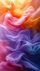 Fototapeta premium Abstract Colorful Fabric Drapery: A Symphony of Hues and Textures