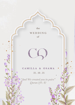 Islamic Wedding Invitation Template