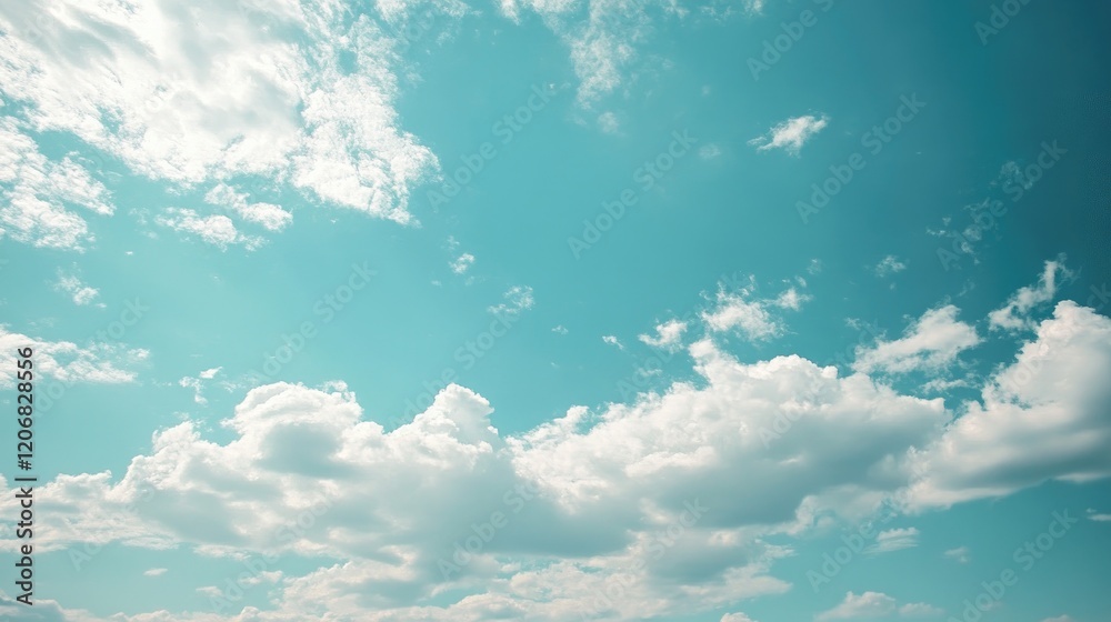 Poster white blank billboard with blue sky background, creating a clean and open space for advertising or p