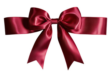 Elegant red satin bow suitable for gift wrapping and decoration at special occasions