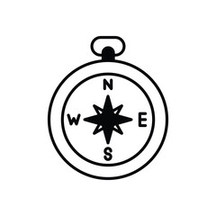 Obraz premium Compass icon isolated on a white background. Vector illustration.