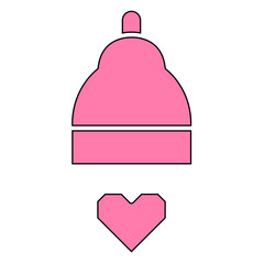 valentine icon with pink coloring