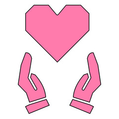 valentine icon with pink coloring