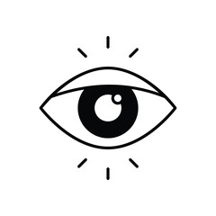 Obraz premium Eye icon isolated on a white background. Vector illustration.