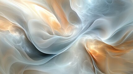Obraz premium Abstract flowing light swirls in soft pastel tones