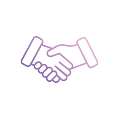 Handshake icon isolated on a white background. Vector illustration.