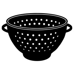 colander silhouette vector illustration 
