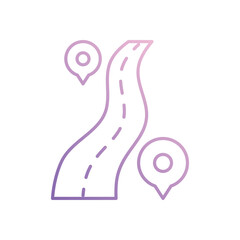 Pathway icon isolated on a white background. Vector illustration.