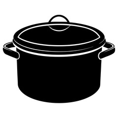 stockpot silhouette vector illustration 