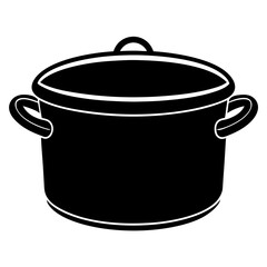 stockpot silhouette vector illustration 