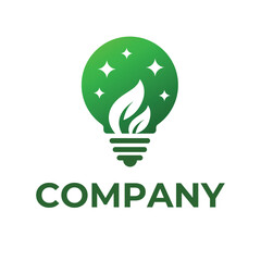 Green leaf logo vector Illustration design template