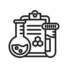 Lab Notes icon vector image. Suitable for mobile apps, web apps and print media.