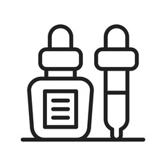 Bottle and Dropper icon vector image. Suitable for mobile apps, web apps and print media.