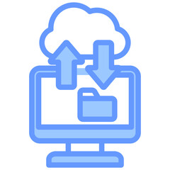 Data Backup Blue Icon