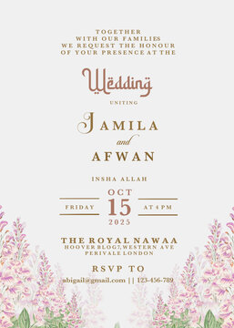 Islamic Wedding Invitation Template