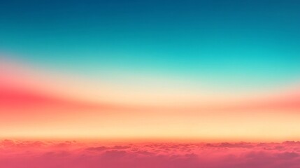 Obraz premium Vibrant Sunset Sky with Pink and Orange Hues Over Clouds
