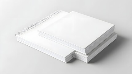 Realistic notebook mockup with spiral