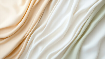 Fototapeta premium Soft pastel fabric drapes in gentle waves, creating serene atmosphere