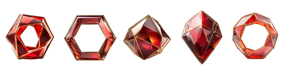 Close-Up of a Transparent Crystal on White Background