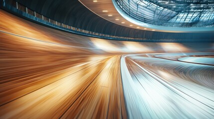 Velodrome's Wooden Track: A Modern Architectural Marvel