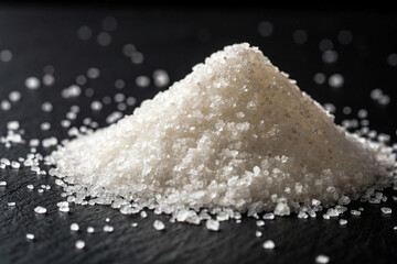 salt on a spoon, heap of salt isolated on black background.
Himalayan salt A pile of white salt crystals, isolated on Pile sea salt isolated on white background, clipping path