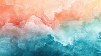 Naklejka premium Abstract Watercolor Sky with Pastel Colors and Dreamy Texture