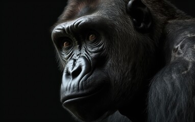 Naklejka premium Close-Up Portrait of a Gorilla