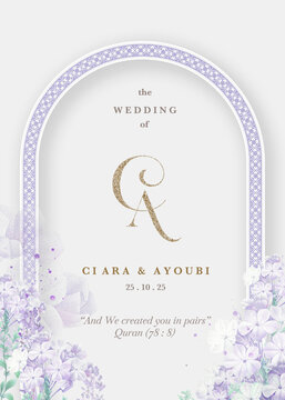 Islamic Wedding Invitation Template