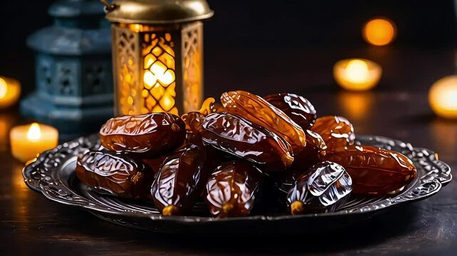 ramadan dates on dangler background