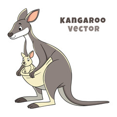 Creative Kangaroo Silhouette and icon