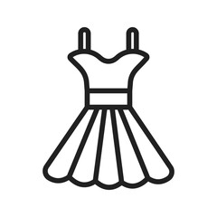 Dress icon vector image. Suitable for mobile apps, web apps and print media.